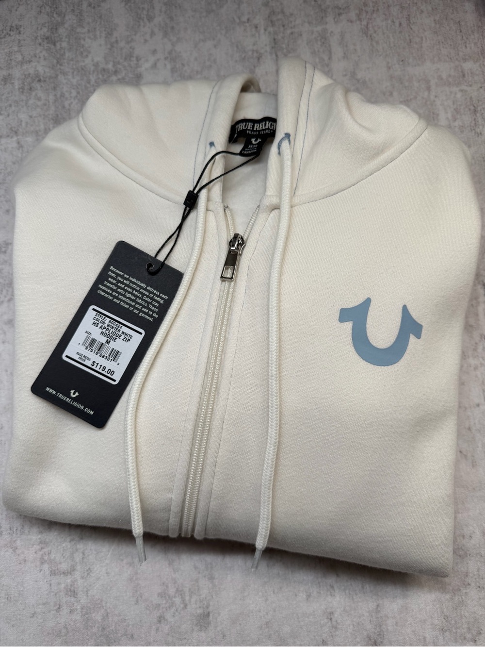 True Religion Women's HS Appliqué Zip Hoodie NWT Y2K Indie Size M